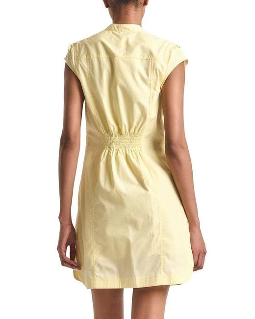 10 Crosby Derek Lam Natural Elyse Cotton Poplin Button Front Dress