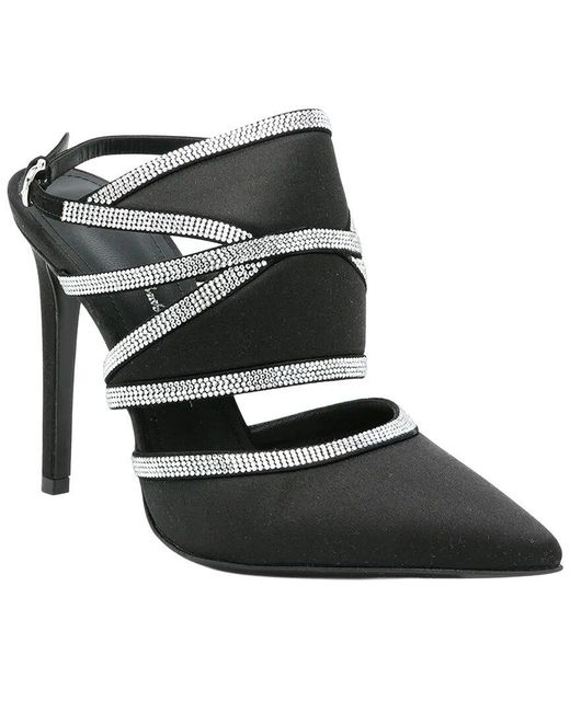 Ferragamo Black Delianne Crystal Embellished Loafer