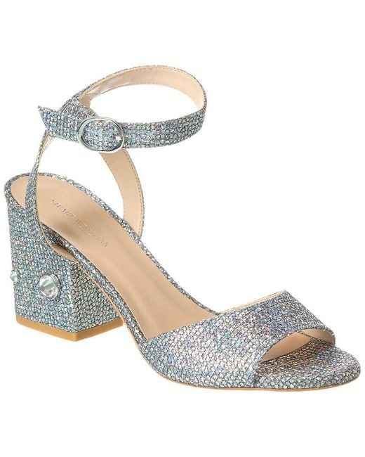 Stuart Weitzman Metallic Allshine 75 Block Sandal
