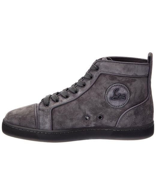 Christian Louboutin Black Louis Orlato Suede Sneaker for men