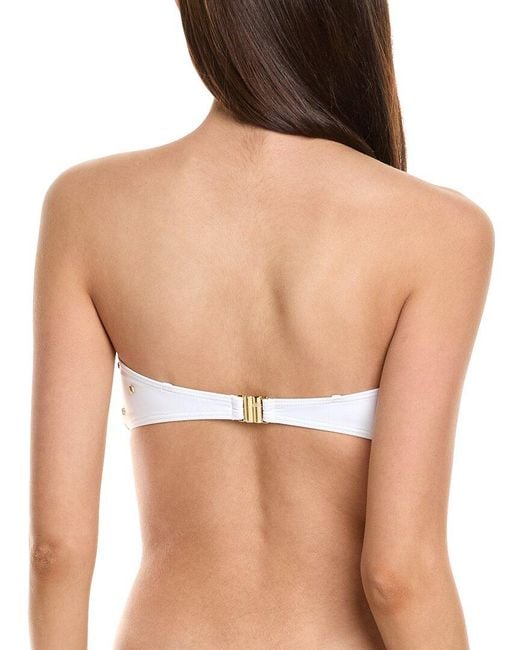 MILLY White Diamond Heat Set Bandeau Top