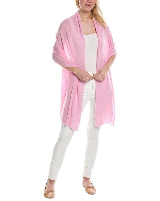 La Fiorentina Pink Cashmere & Wool-Blend Wrap