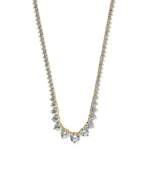 Lab Grown Diamonds Metallic 14K 5.00 Ct. Tw. Lab-Grown Diamond Riviera Necklace