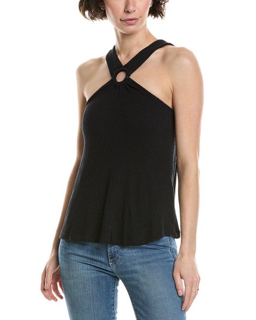 Michael Stars Black Imani Halter Top