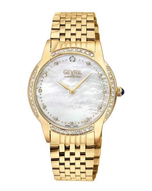 Gevril Metallic Airolo Diamond Watch