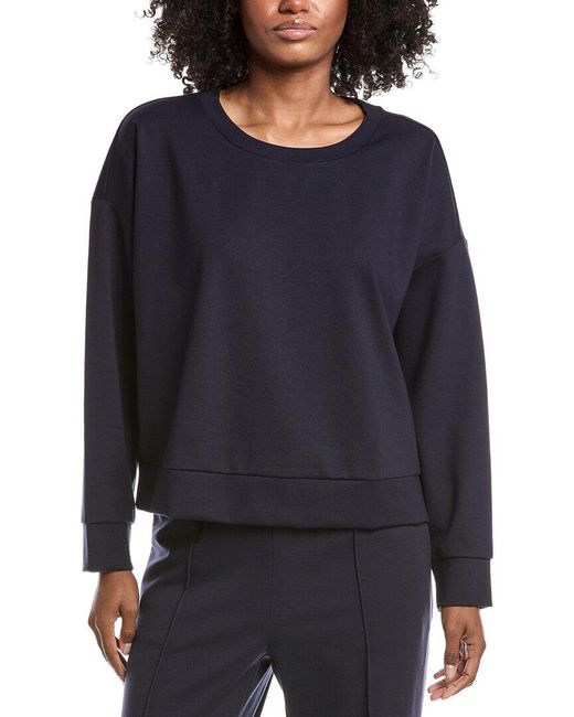 Eileen Fisher Blue Round Neck Boxy Top