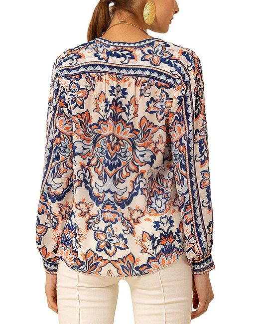 Hale Bob Multicolor Silk Chaya Blouse