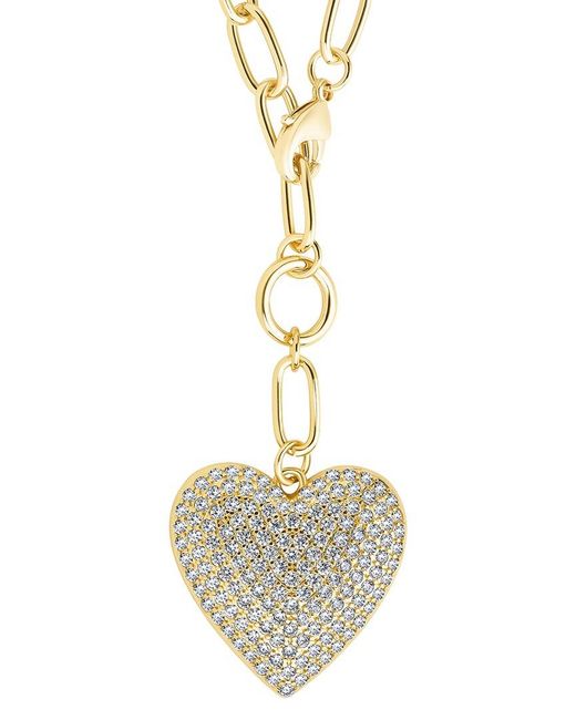 Sterling Forever Metallic 14K Plated Cz Sofie Necklace