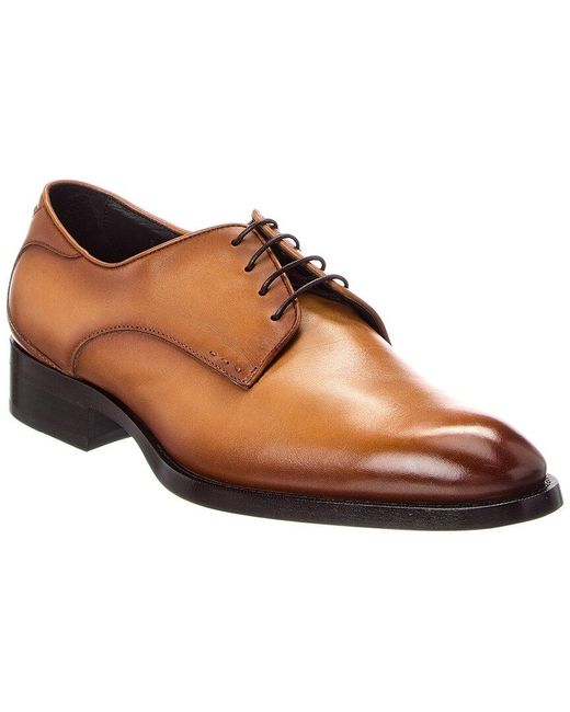 Boss Brown Rill Leather Derby for men