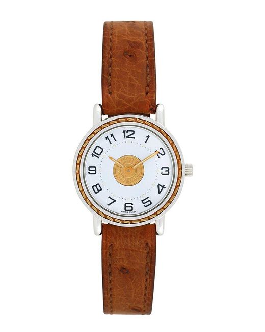 Hermès White Sellier Watch, Circa 2000S (Authentic Pre-Owned)