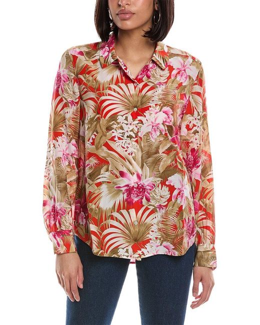 Tommy Bahama Red Paradise Perfect Silk Shirt