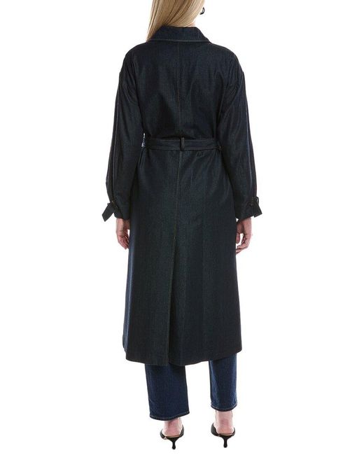 Kenneth Cole Black Denim Trench Coat