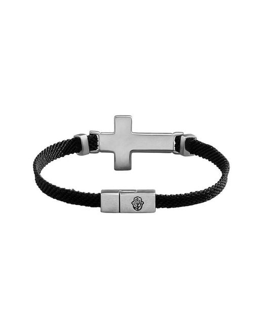 Karma and Luck Black Plated Magnetic Bracelet