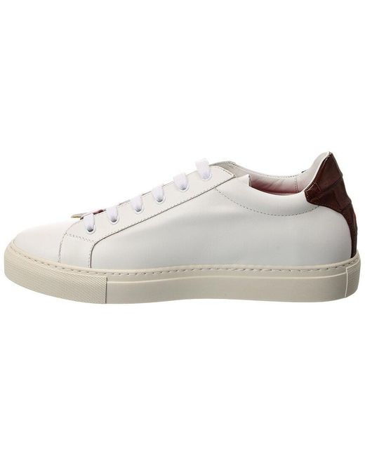 Isaia White Leather Sneaker for men