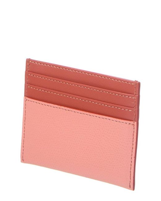 Fendi Red Ff Diamonds Leather Card Holder