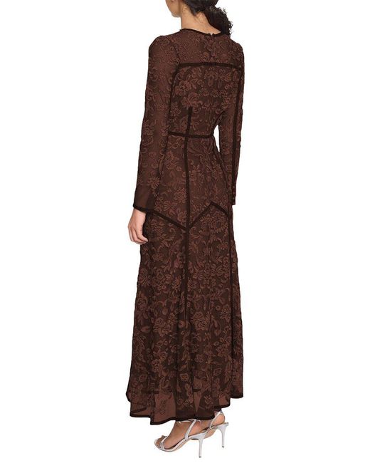 Marchesa Brown Maxi Dress