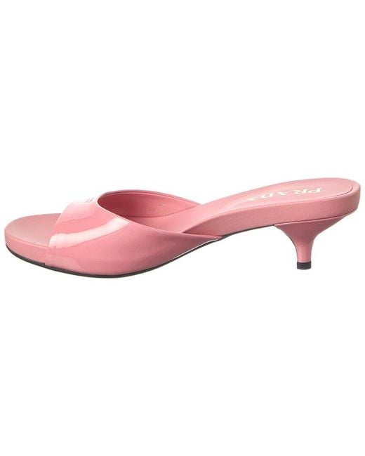 Prada Pink Kitten Patent Sandal