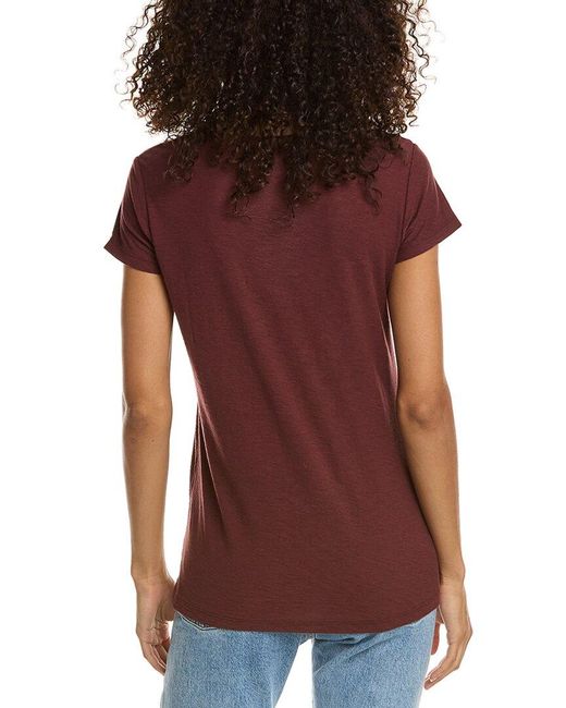 James Perse Red Solid T-shirt
