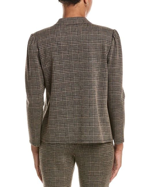 Jude Connally Gray Marley Textured Plaid Jacket