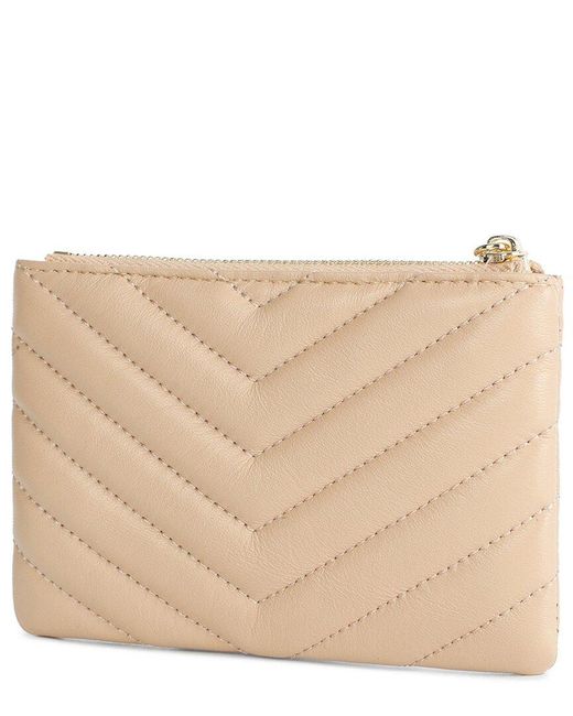 Tiffany & Fred Paris Natural Quilted Leather Wallet
