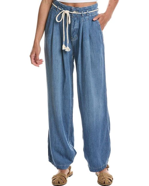 Free People Blue Dakota Cinched Pull-On Jean