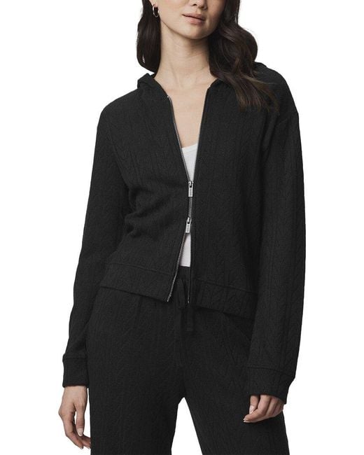 Splendid Black Sweatersoft Zip Hoodie