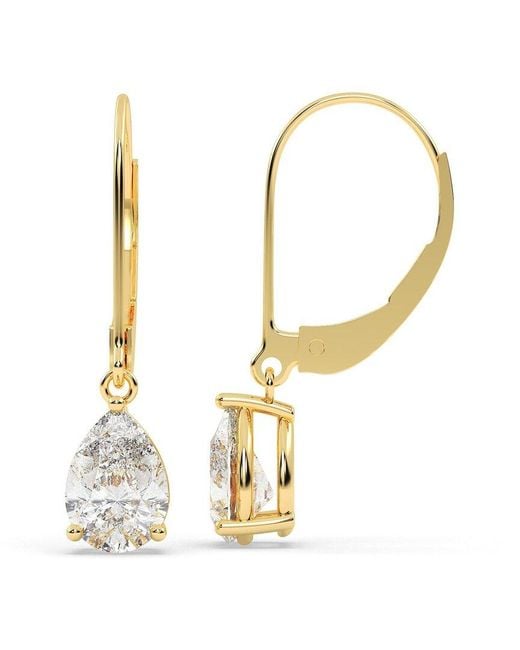 Lab Grown Diamonds Metallic 14K 2.00 Ct. Tw. Lab-Grown Diamond Earrings