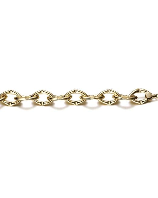 Genevive Jewelry Metallic Rachel Glauber 14K Plated Link Chain Bracelet