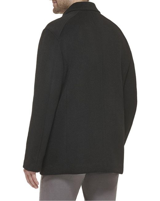 Cole Haan Black Wool-Blend Coat for men