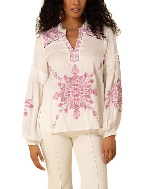 Hale Bob Pink Elliott Blouse