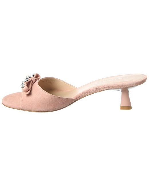 Stuart Weitzman Pink Luella 50 Suede Sandal