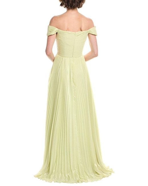 Jovani Yellow Off-The-Shoulder Gown
