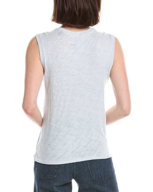 ATM Blue Slub Sleeveless Schoolboy T-Shirt