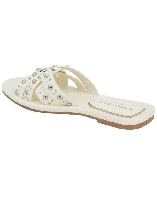 Kenneth Cole White Jula Stud Flat