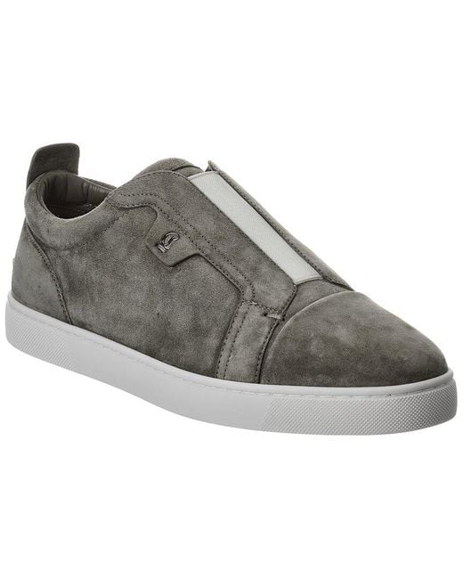 Christian Louboutin Brown St Louis Suede Slip-On Sneaker for men