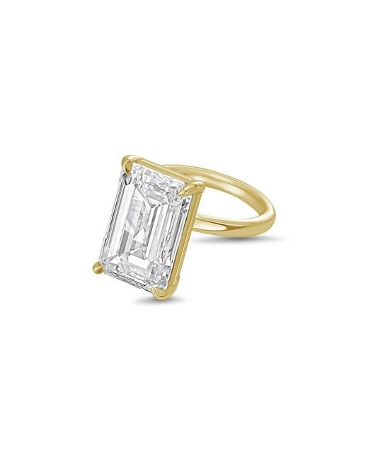 Diana M White Diana M. 18K 10.00 Ct. Tw. Lab-Grown Diamond Solitaire Ring