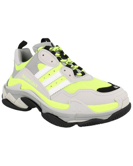 Balenciaga Green X Adidas Triple S Leather Sneaker for men