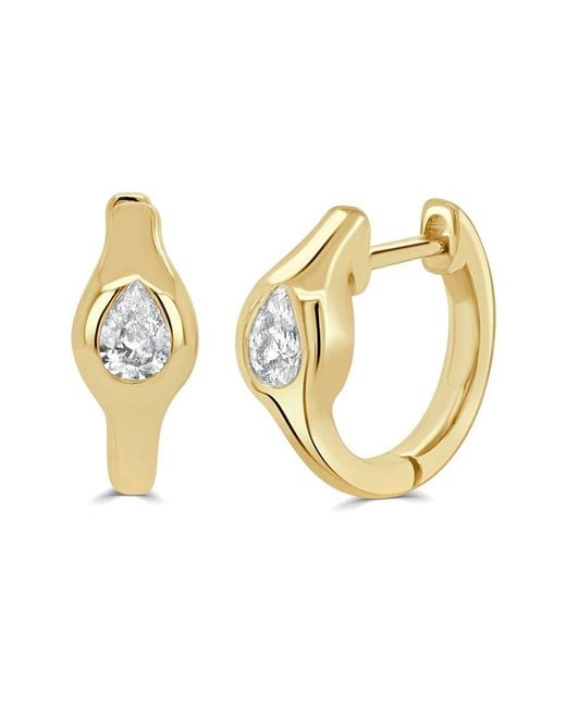 Sabrina Designs Metallic 14K 0.26 Ct. Tw. Diamond Huggie Earrings