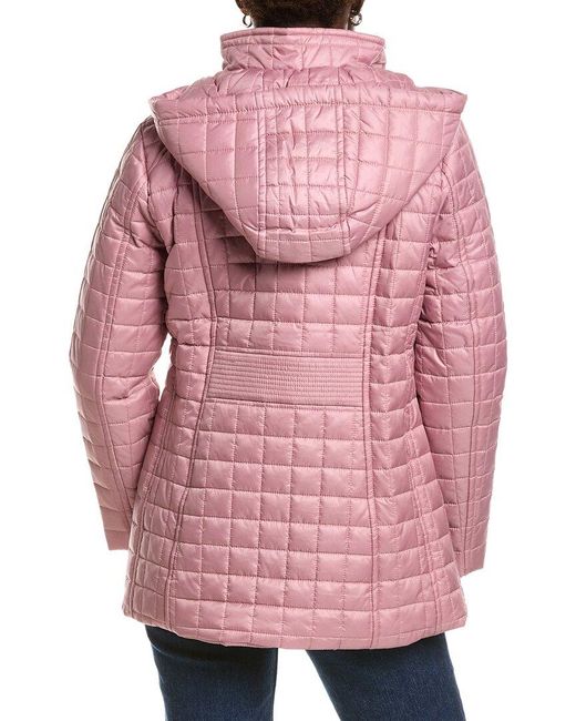 London Fog Pink Medium Quilt Coat