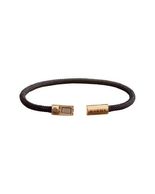 Karma and Luck White Plated Magnetic Bracelet