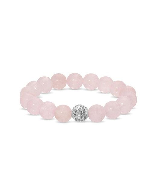 Eye Candy LA White Michelle Beaded Bracelet