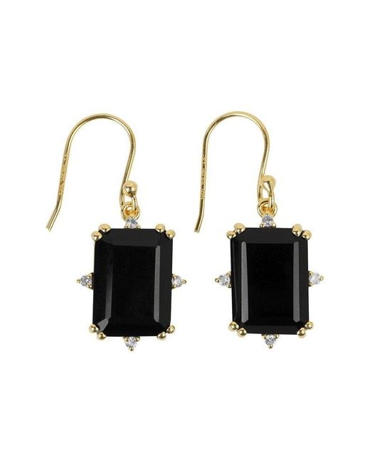 TIRAMISU Black Gold Over Silver 13.05 Ct. Tw. Gemstone Earrings