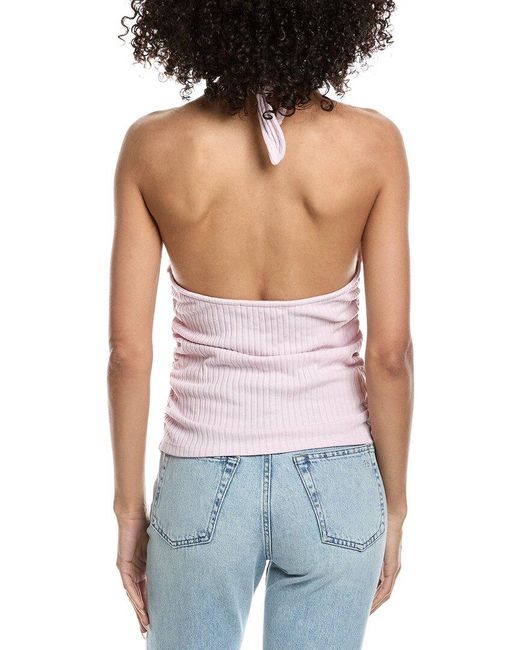 Project Social T Purple After The Rain Rib Halter Top