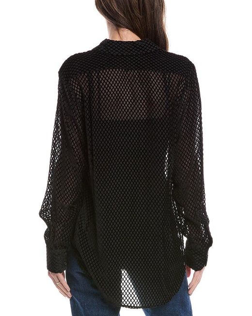 Rag & Bone Black Lila Burnout Shirt