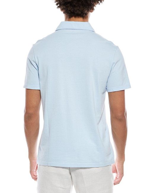 Vince Blue Garment Dye Polo Shirt for men