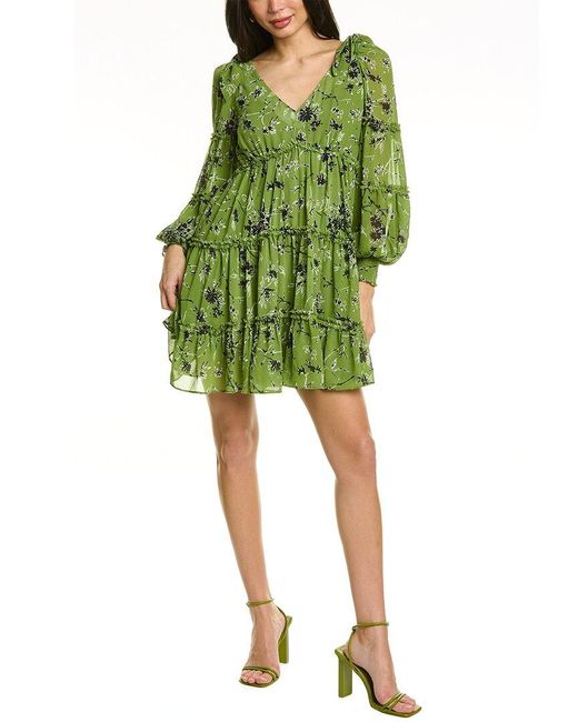 Cinq À Sept Green Vicky Mini Dress