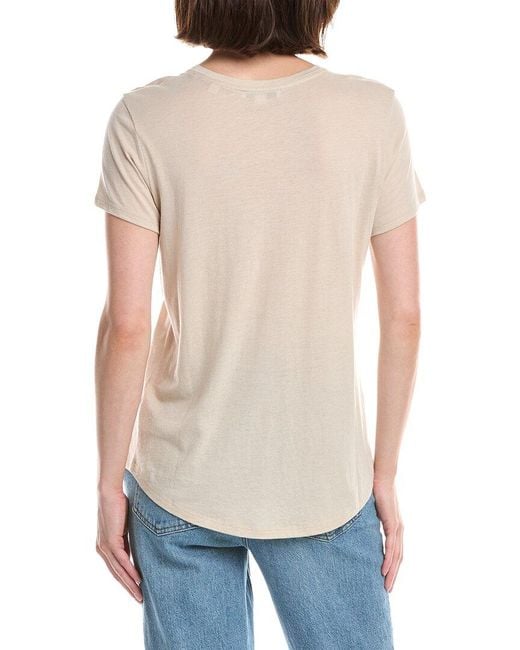 Vince White Shirttail Crew Shirt