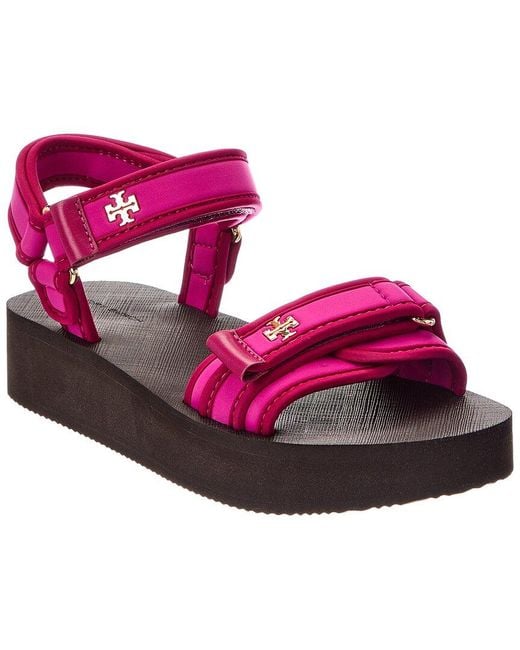 Tory Burch Pink Flatform Sport Neoprene Sandal