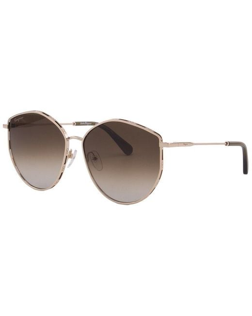 Ferragamo Brown Sf264s 60mm Sunglasses