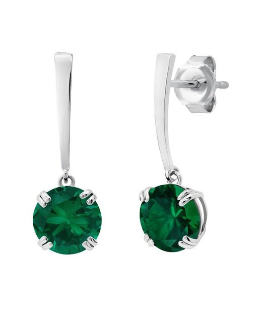 MAX + STONE Green Max + Stone 14k 1.85 Ct. Tw. Created Emerald Dangle Earrings